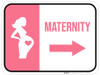 Maternity Arrow Right Rectangular - Floor Sign Maternity Arrow Right Rectangular - Floor Sign