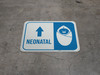 Neonatal Arrow Straight Rectangular - Floor Sign