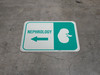 Nephrology Arrow Left Rectangular - Floor Sign