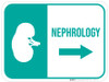 Nephrology Arrow Right Rectangular - Floor Sign