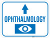 Ophthalmology Arrow Straight Rectangular - Floor Sign