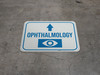 Ophthalmology Arrow Straight Rectangular - Floor Sign