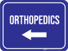 Orthopedics Arrow Left Rectangular - Floor Sign Orthopedics Arrow Left Rectangular - Floor Sign