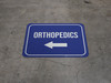 Orthopedics Arrow Left Rectangular - Floor Sign Orthopedics Arrow Left Rectangular - Floor Sign