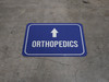 Orthopedics Arrow Straight Rectangular - Floor Sign