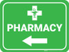 Pharmacy Arrow Left Rectangular - Floor Sign