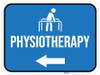 Physiotherapy Arrow Left Rectangular - Floor Sign Physiotherapy Arrow Left Rectangular - Floor Sign