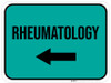 Rheumatology Arrow Left Rectangular - Floor Sign