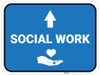 Social Work Arrow Straight Rectangular - Floor Sign Social Work Arrow Straight Rectangular - Floor Sign