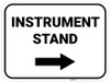 Instrument Stand Arrow Right Rectangular - Floor Sign
