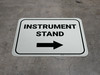 Instrument Stand Arrow Right Rectangular - Floor Sign