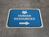 Human Resources Arrow Right Rectangular - Floor Sign Human Resources Arrow Right Rectangular - Floor Sign