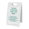 Please Purchase What You Need No Need To Hoard - A-Frame Sign Please Purchase What You Need No Need To Hoard - A-Frame Sign