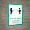 Stop The Spread Practice Social Distancings - Wall Sign