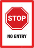 Stop: No Entry - Wall Sign Stop: No Entry - Wall Sign