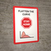Stop: Flatten The Curve Stay Home - Wall Sign