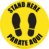 Stand Here - Bilingual Spanish - Floor Sign