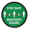 Stay Safe - 6' Bilingual Spanish - Floor Sign Stay Safe - 6' Bilingual Spanish - Floor Sign
