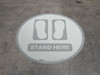 Stand Here with Feet Icon (Gray) - Floor Sign Stand Here with Feet Icon (Gray) - Floor Sign