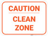 Caution Clean Zone - Orange - Floor Sign Caution Clean Zone - Orange - Floor Sign