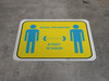 Social Distancing 6 Feet Is Good with Icons - Floor Sign
