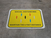 Social Distancing Maintain The 6 Feet Distance with Icons - Floor Sign Social Distancing Maintain The 6 Feet Distance with Icons - Floor Sign