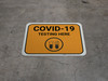 COVID-19 Testing Here with Icon - Floor Sign COVID-19 Testing Here with Icon - Floor Sign