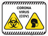 Corona Virus COV with Icons - Floor Sign Corona Virus COV with Icons - Floor Sign
