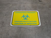 Coronavirus Breakout Proceed With Caution with Biohazard Icon v2 - Floor Sign