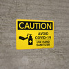 Caution: Avoid COVID-19 - Please Use Hand Sanitizer with Icon Landscape - Wall Sign Caution: Avoid COVID-19 - Please Use Hand Sanitizer with Icon Landscape - Wall Sign