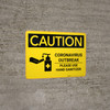 Caution: Coronavirus Outbreak - Please Use Hand Sanitizer with Icon Landscape - Wall Sign Caution: Coronavirus Outbreak - Please Use Hand Sanitizer with Icon Landscape - Wall Sign