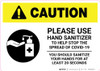 Caution: Please Use Hand Sanitizer - Sanitize Your Hands For at least 20 Seconds with Icon Landscape - Wall Sign Caution: Please Use Hand Sanitizer - Sanitize Your Hands For at least 20 Seconds with Icon Landscape - Wall Sign
