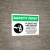 Safety First: Please Use Hand Sanitizer - Apply Hand Sanitizer and Rub Hands with Icon Landscape - Wall Sign Safety First: Please Use Hand Sanitizer - Apply Hand Sanitizer and Rub Hands with Icon Landscape - Wall Sign