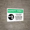 Safety First: The Most Common Way Germs are Spread - Please Use Hand Sanitizer with Icon Landscape - Wall Sign Safety First: The Most Common Way Germs are Spread - Please Use Hand Sanitizer with Icon Landscape - Wall Sign