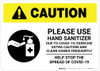 Caution: Exercise Extra Caution and Clean Hands Frequently - Stop Covid-19 Landscape - Wall Sign