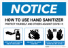 Notice: How To Use Hand Sanitizer - Protect Yourself and Others Against Covid-19 Landscape - Wall Sign Notice: How To Use Hand Sanitizer - Protect Yourself and Others Against Covid-19 Landscape - Wall Sign