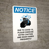 Notice: Due To Covid 19, Please Portrait - Wall Sign Notice: Due To Covid 19, Please Portrait - Wall Sign