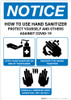 Notice: How To Use Hand Sanitizer Portrait - Wall Sign
