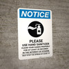 Notice: In The Interests Hygiene Use Hand Sanitizer Portrait - Wall Sign Notice: In The Interests Hygiene Use Hand Sanitizer Portrait - Wall Sign