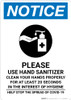 Notice: In The Interests Hygiene Use Hand Sanitizer Portrait - Wall Sign Notice: In The Interests Hygiene Use Hand Sanitizer Portrait - Wall Sign