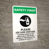 Safety First: Cleaning Hands is the Single Most Important Means of Preventing Spread Portrait - Wall Sign