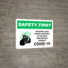 Safety First: Washing Your Hands Properly is The Best Prevention Against Covid-19 Landscape - Wall Sign