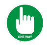 One Way with Pointing Hand - Green - Floor Sign One Way with Pointing Hand - Green - Floor Sign