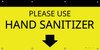 Please Use Hand Sanitizer with Arrow - Yellow/Black - Banner Please Use Hand Sanitizer with Arrow - Yellow/Black - Banner