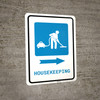 Housekeeping Right Arrow with Icon Portrait - Wall Sign