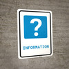 Information with Question Mark Portrait - Wall Sign