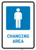 Mens Changing Area with Icon Portrait - Wall Sign Mens Changing Area with Icon Portrait - Wall Sign