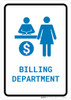 Billing Department with Icon Portrait v2 - Wall Sign