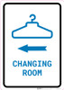 Changing Room Left Arrow with Icon Portrait v2 - Wall Sign Changing Room Left Arrow with Icon Portrait v2 - Wall Sign