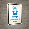 Children's Room Right Arrow with Icon Portrait v2 - Wall Sign